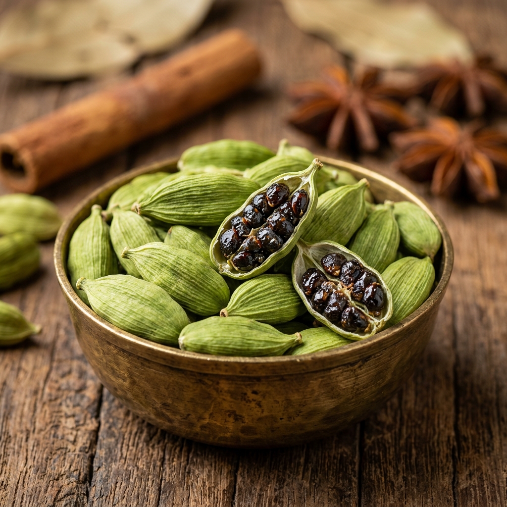 Alleppey Green Cardamom (8mm+ Supreme Bold)